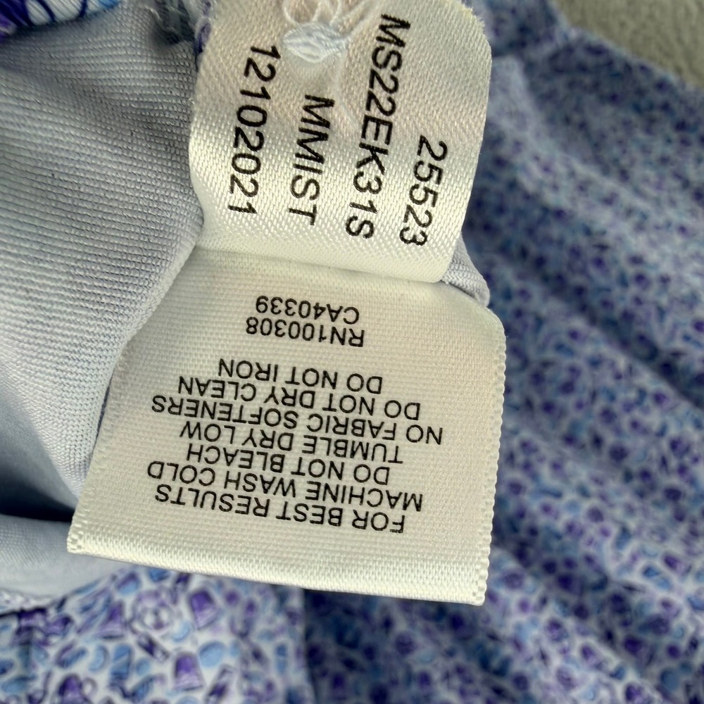 Peter Millar Summer Comfort Mens XL Purple Cocktail Bear Print Golf Polo Shirt - Picture 13 of 15